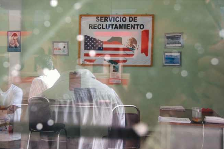 A recruitment agency office in Guanajuato, Mexico